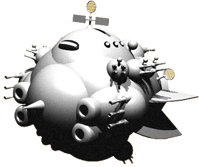 3d spaceship image of The Terror from Warlord of Io