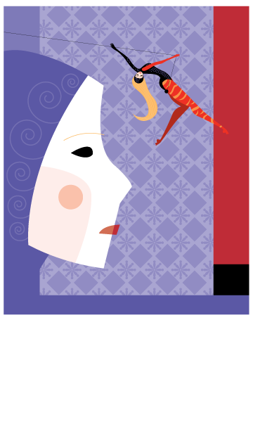 Circus performers swing