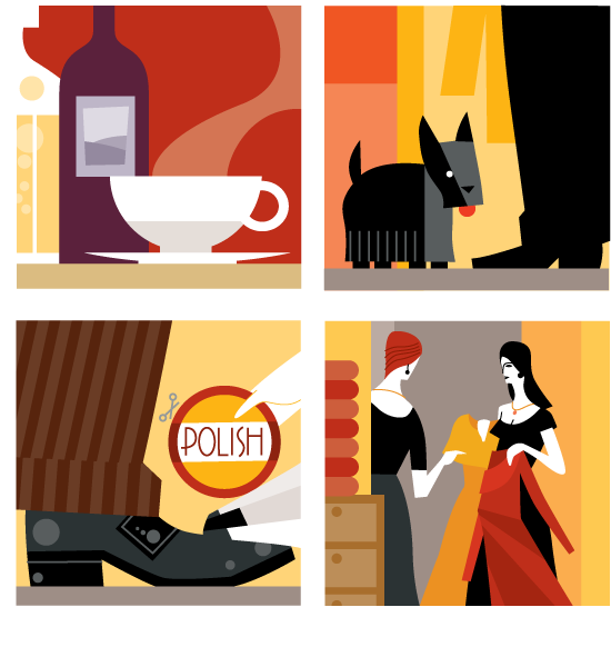 4 spots for clothing store